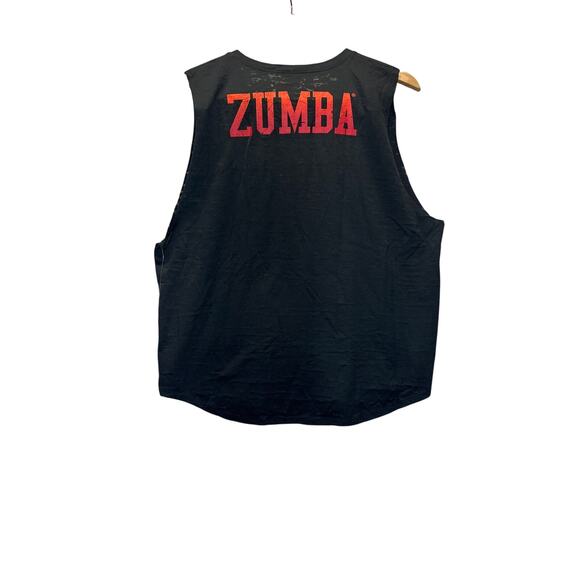 Zumba Wear Leading The Way Muscle Tank Top Black XL NWT Workout Active Gym Shirt - Picture 2 of 5